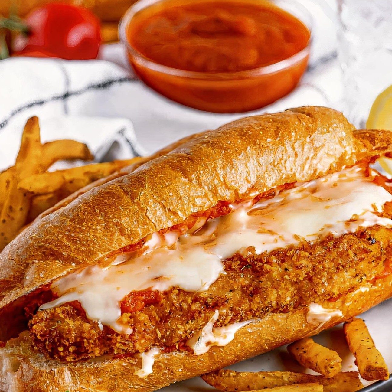 Chicken Parmigiana Sub.