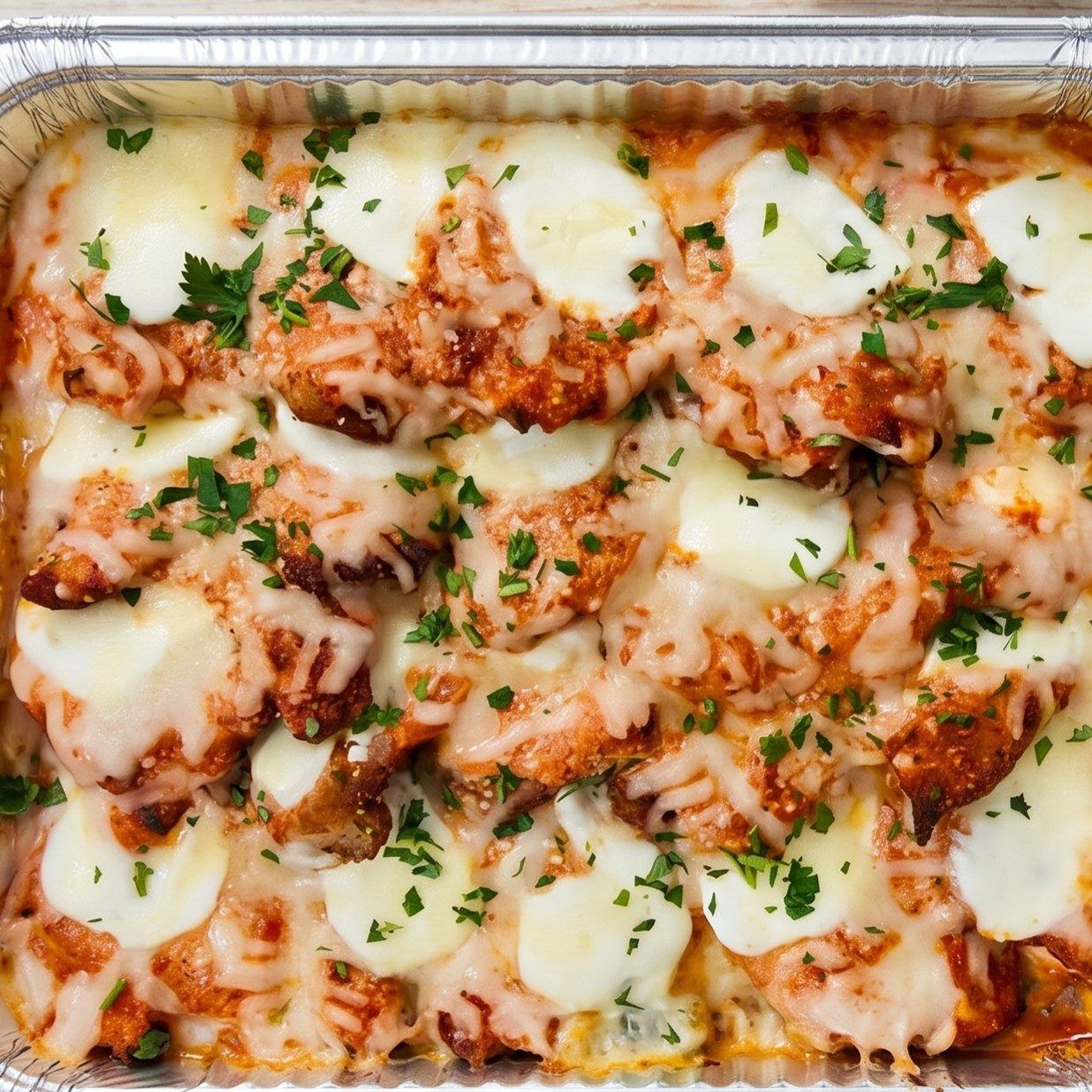 Chicken Parmigiana Pasta.