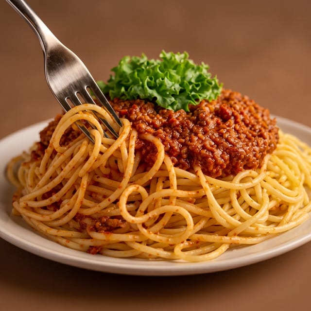 Spaghetti With Meat Sauce.